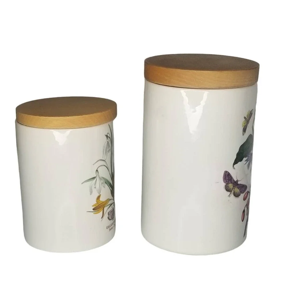 Portmeirion Ceramic Canisters - Set of 2
